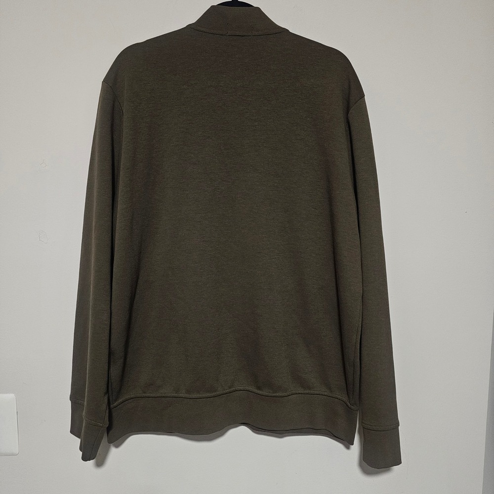 Polo‎ Ralph Lauren Full Zip Sweatshirt Mens XL Olive Green Bomber Jacket Pony - Picture 2 of 7
